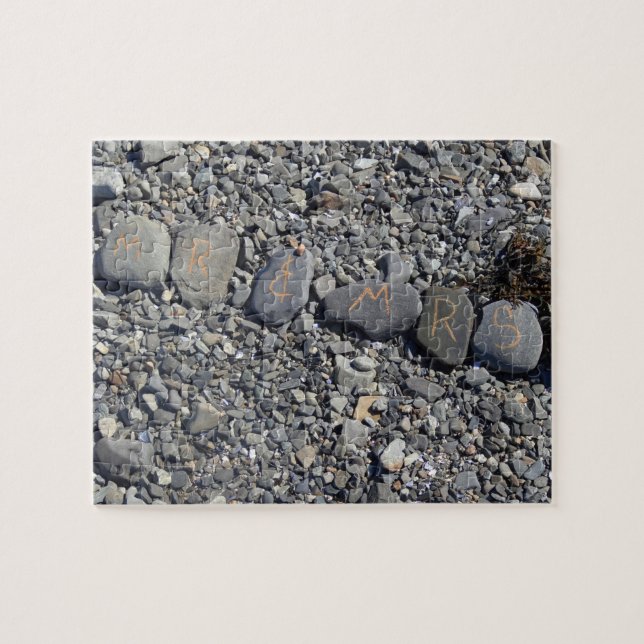 Mr and Mrs Beach Rocks at Bar Harbor Jigsaw Puzzle (Horizontal)