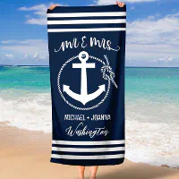 Mr and discount mrs beach towels