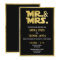 Mr and Mrs Black Gold Sci Fi Theme Wedding