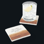 Mr. and Mrs. Boho Watercolor Abstract Desert   Stone Coaster<br><div class="desc">watercolor painted abstract ocean boho earthy tone stone coasters. Perfect for weddings,  newly weds and more. Customizable!</div>