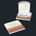 Mr. and Mrs. Boho Watercolor Abstract Desert   Stone Coaster<br><div class="desc">watercolor painted abstract ocean boho earthy tone stone coasters. Perfect for weddings,  newly weds and more. Customizable!</div>