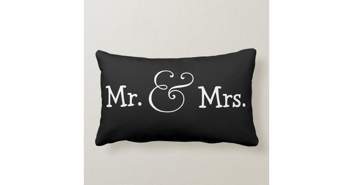 Mr and Mrs Bride And Groom Wedding Gift Lumbar Pillow Zazzle