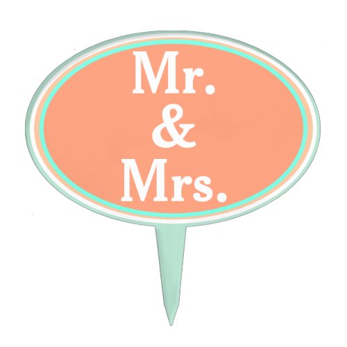 Mr and Mrs Cantaloupe Cake Topper