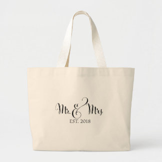Mr and Mrs Canvas Tote
