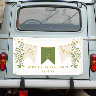 Mr and Mrs Car Banner