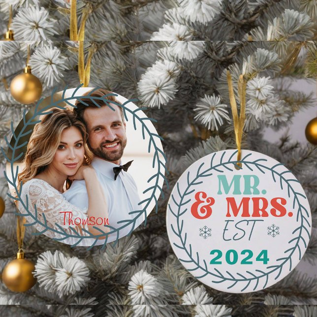 Mr and Mrs  Ceramic Ornament (Creator Uploaded)
