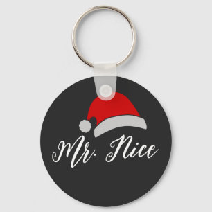 Mr and Mrs Christmas Keychain - Personalized Gift