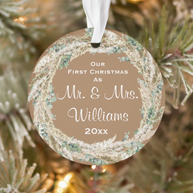 Mr and Mrs Christmas Our First Christmas Married Ornament (Tree)