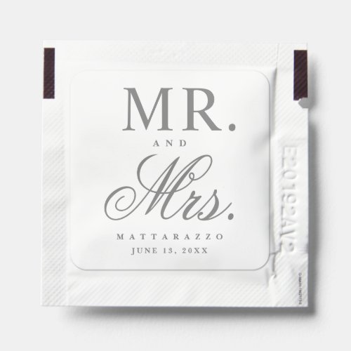 Mr and Mrs Classic Wedding Couples Favor Hand Sanitizer Packet