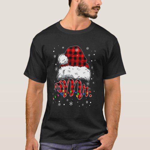 Mr And Mrs Claus Christmas Couples Matching Pajama T_Shirt
