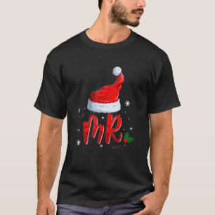 Mr-And-Mrs-Claus Christmas Couples Matching Pajama T-Shirt