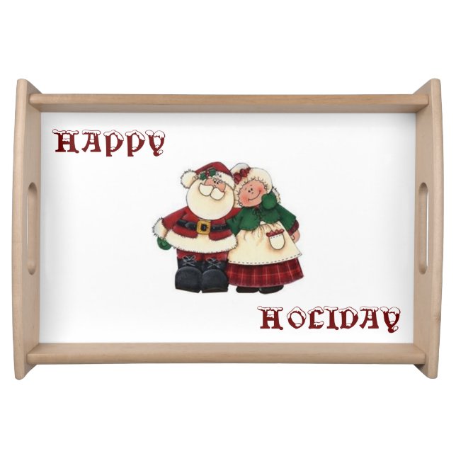 Mr. And Mrs. Claus Christmas Tray (Front)