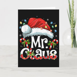 Mr And Mrs Claus Couples Matching Christmas Pajama Card
