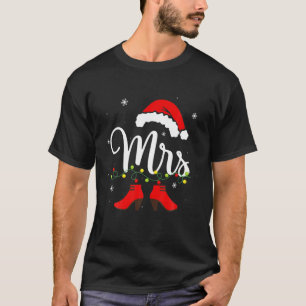Mr And Mrs Claus Couples Matching Christmas Pajama T-Shirt