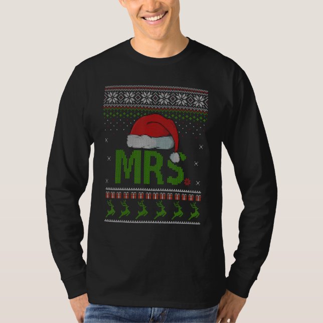 Mr And Mrs Claus Ugly Christmas Sweater Matching C (Front)