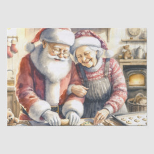 Mr and Mrs Clause Cute Christmas Tissue Paper