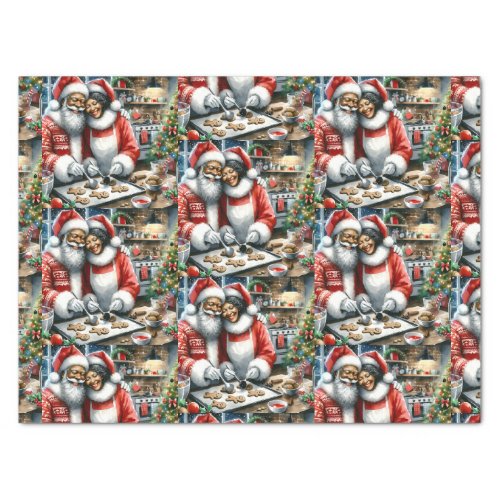 Mr and Mrs Clause Cute Christmas  Tissue Paper