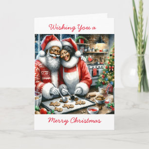 Mr and Mrs Clause Cute Personalized Christmas Card