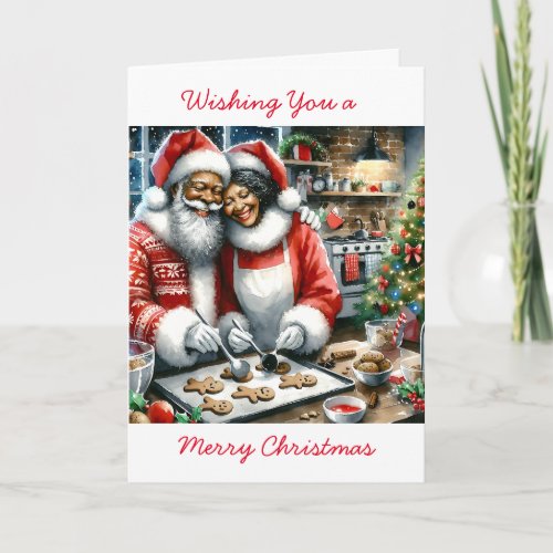 Mr and Mrs Clause Cute Personalized Christmas  Card