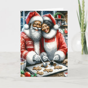 Mr and Mrs Clause Cute Personalized Christmas Card