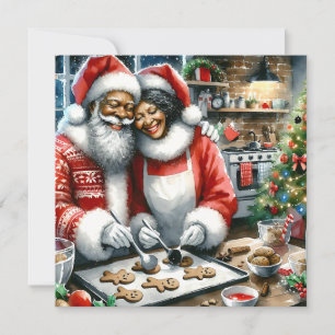 Mr and Mrs Clause Cute Personalized Christmas Card