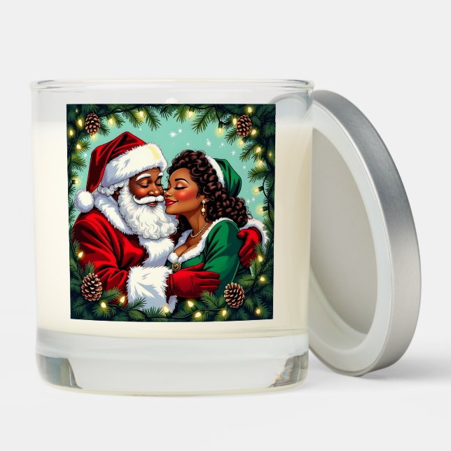 Mr and Mrs Clause Sweet Christmas  Scented Candle (Lid)