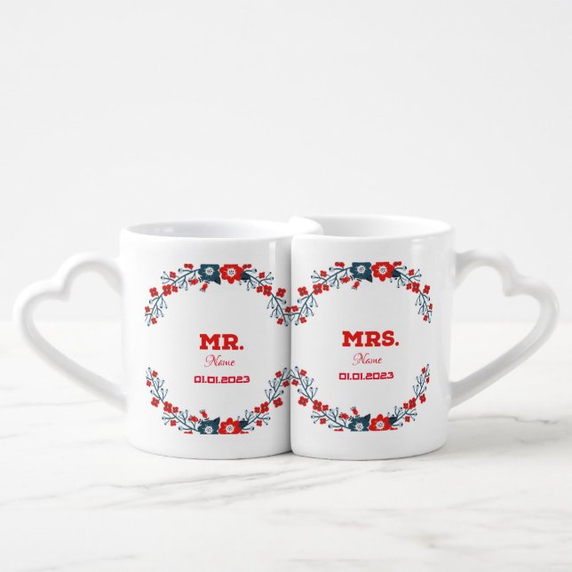 Mr and Mrs Coffee Mug (Front Nesting)