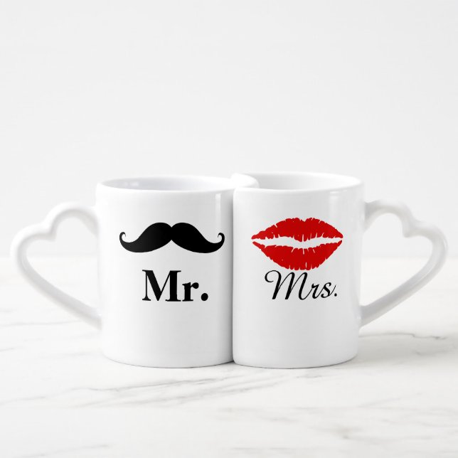 Mr and Mrs Coffee Mug Set (Front Nesting)
