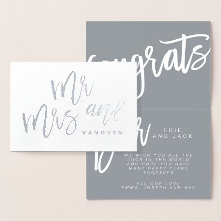 Mr And Mrs Congratulations Card