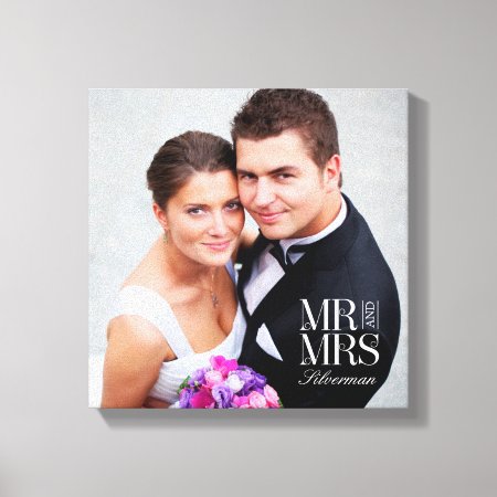 Mr And Mrs Custom Photo Canvas