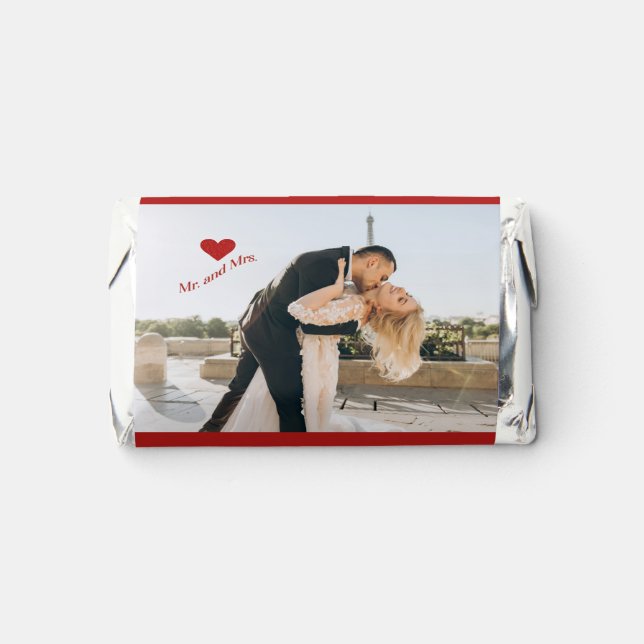 Mr. and Mrs. Custom Wedding Photo  Hershey's Miniatures (Front)