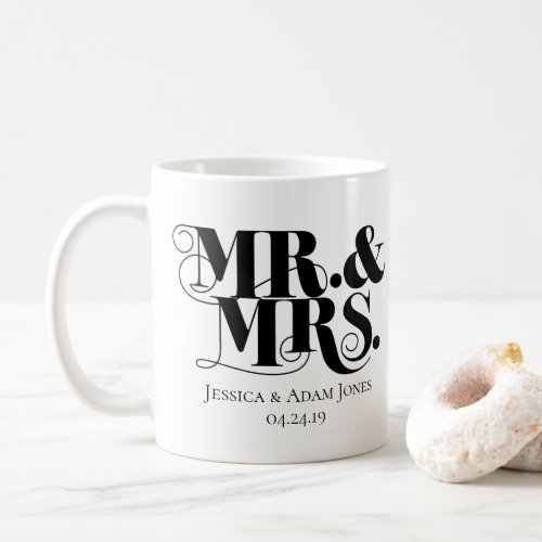 Mr and Mrs design vintage elegant style Coffee Mug