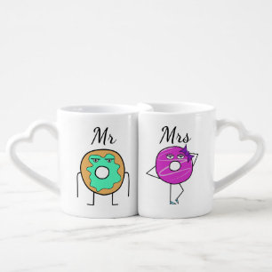 Mr and Mrs Donut Mugs