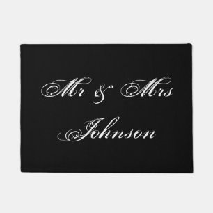 Mr and Mrs door mat for newly weds wedding couple