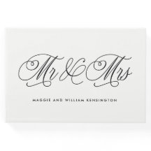 Mr and Mrs EDITABLE COLOR Wedding Guest Book