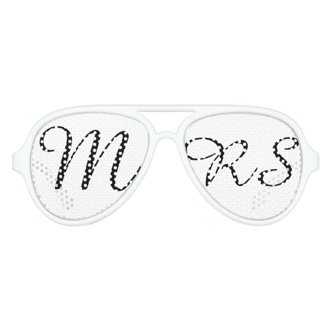 Mr and Mrs | elegant modern matching couple Aviator Sunglasses (Front)