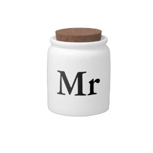 Mr and Mrs elegant modern matching couple Candy Jar