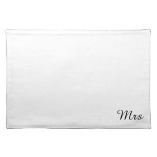 Mr and Mrs elegant modern matching couple Cloth Placemat