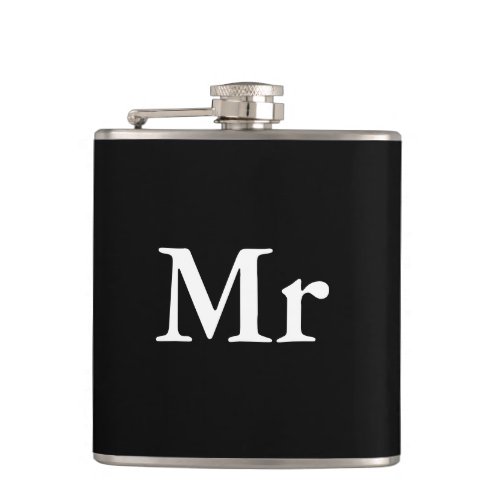 Mr and Mrs  elegant modern matching couple Flask