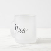 Mr and Mrs | elegant modern matching couple Frosted Glass Coffee Mug (Front Left)