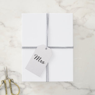 Mr and Mrs elegant modern matching couple Gift Tags