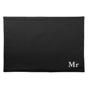 Mr and Mrs   elegant modern matching couple Placemat