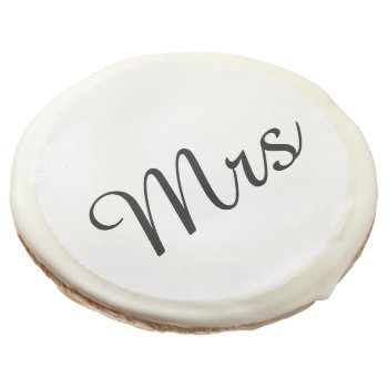 Mr And Mrs | Elegant Modern Matching Couple Sugar Cookie by chingchingstudio at Zazzle