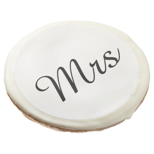 Mr and Mrs  elegant modern matching couple Sugar Cookie