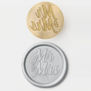 Mr and Mrs Elegant Wedding Wax Seal Stamp