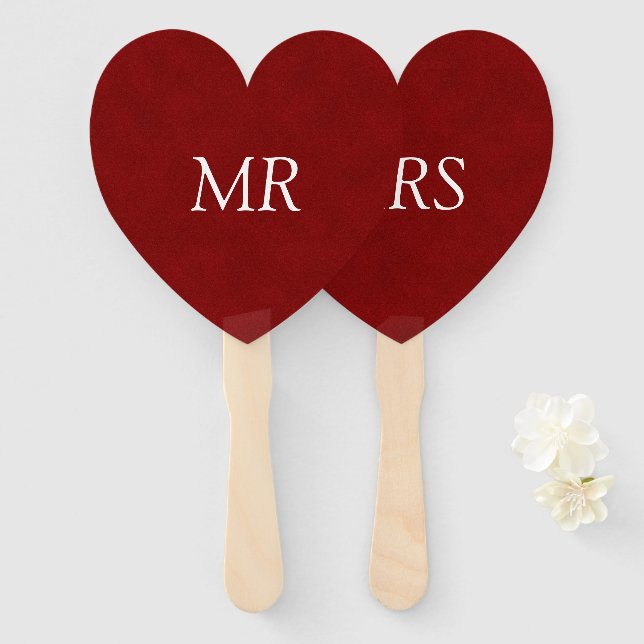 Mr and Mrs fans/paddles Hand Fan (Front and Back)
