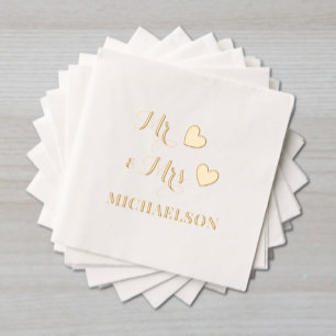 Mr. and Mrs. Foil Napkins