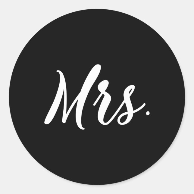 Mr And Mrs For Honeymoon Mrs Set Classic Round Sticker (Front)