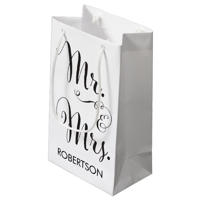 Mr. and Mrs. Gift Bag (Back Angled)