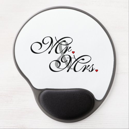 Mr and Mrs Husband Wife His Her Newly Weds Gel Mouse Pad